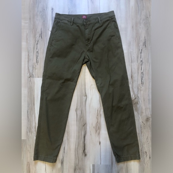 Levi's Men's Khaki Green XX Chinos Standard Taper W33 L32 Red Tab - Picture 3 of 11